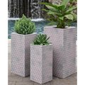 Afd Home Tiempo Purple Planters Brown Set of 3 12019316